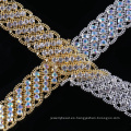 Crystal Cup Rhinestone apliques de recorte para nupcial Crystal Sash Wedding Belt